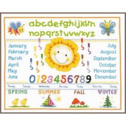 Borduurpakket Cijfers en letters Vervaco PN-0144905