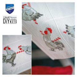 Borduurpakket Aida dekservet kippen Vervaco PN-0144093