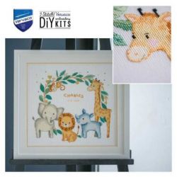 Borduurpakket geboortetegel jungledieren Vervaco PN-0197905