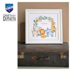Borduurpakket geboortetegel jungledieren Vervaco PN-0197905