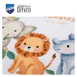 Borduurpakket geboortetegel jungledieren Vervaco PN-0197905