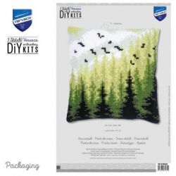 Kruissteekkussen borduurpakket bos Vervaco PN-0199340