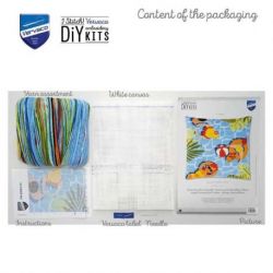Kussenborduurpakket schuine spansteek zomer Vervaco PN-0200155