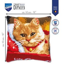 Borduurpakket Kussen kat Vervaco PN-0170289