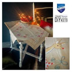 Borduurpakket dekservet Rendieren in kerstsfeer Vervaco PN-0198058