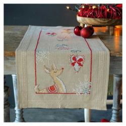 Borduurpakket loper Rendieren in kerstsfeer Vervaco PN-0198069