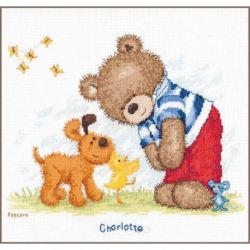 Borduurpakket geboortetegel Popcorn in de tuin Vervaco PN-0202555