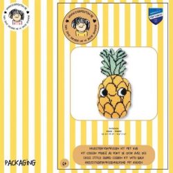 Borduurpakket kruissteekvormkussen Eva M Ananas Vervaco PN-0202631