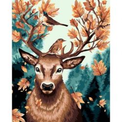 Schilderen op nummer Forest deer Wizardi W018