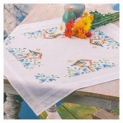 Borduurpakket dekservet Vogelhuisjes Vervaco PN-0021400