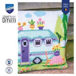 Borduurpakket kruissteekkussen Op vakantie Vervaco PN-0200856