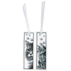 Borduurpakket Bladwijzer Katten set van 2 Vervaco PN-0203521
