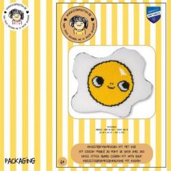 Kruissteekvormkussen met rug Eva M Spiegelei Vervaco PN-0206623