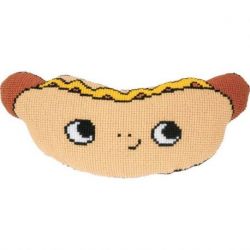 Kruissteekvormkussen met rug Eva M Hotdog Vervaco PN-0206628