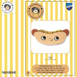 Kruissteekvormkussen met rug Eva M Hotdog Vervaco PN-0206628