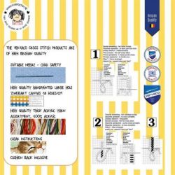 Kruissteekvormkussen met rug Eva M Hotdog Vervaco PN-0206628