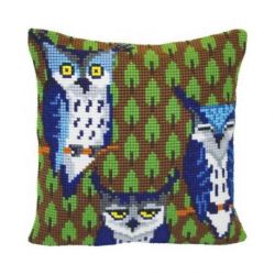 Kussenborduurpakket Owls in the Forest Collection d'Art-5417