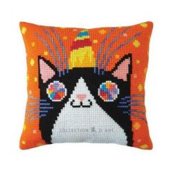 Kussen borduurpakket Fun Party Collection d'Art-5450