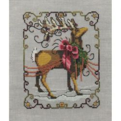 Borduurpatroon met speciale materialen Vixen-Christmas Eve Couriers Mirabilia Designs-nc117s