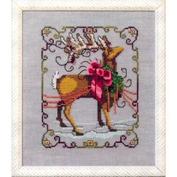 Borduurpatroon met speciale materialen Vixen-Christmas Eve Couriers Mirabilia Designs-nc117s