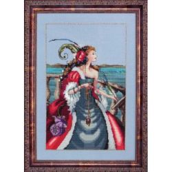 Borduurpatroon met speciale materialen The Red Lady Pirate Mirabilia Designs-113s