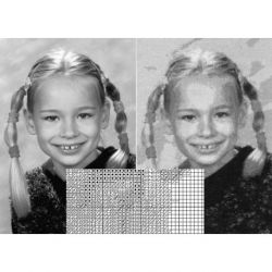 Foto-patroon 240 x 320 kruisjes zwart-wit