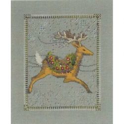 Borduurpatroon met speciale materialen Dasher-Christmas Eve Couriers Mirabilia Designs-nc113s