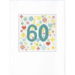 Borduurpakket wenskaart-Congratulations 60 Heritage Crafts-1568a