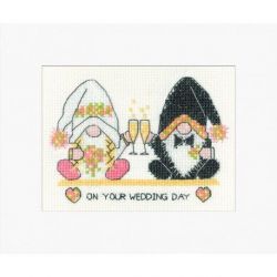 Borduurpakket Card-Wedding Day Greetings Heritage Crafts-1779a