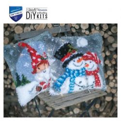 Smyrna knoopkussen Kerstkabouter in de sneeuw Vervaco PN-0201456