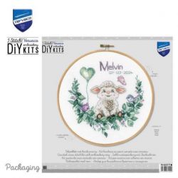 Borduurpakket geboortetegel schaapje Vervaco PN-0203777