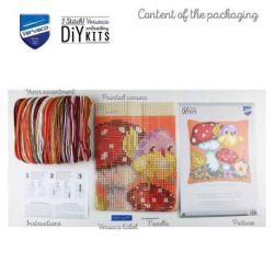 Borduurpakket Kussen vogeltje op paddenstoel Vervaco PN-0205281