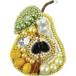 Kralenborduurpakket BP-205 broche Crystal Art Pear Moma PN-0215547