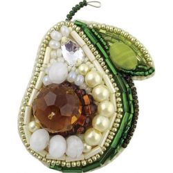 Kralenborduurpakket BP-213 broche Crystal Art Avocado Moma PN-0215549