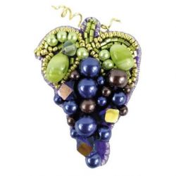 Kralenborduurpakket BP-255 broche Crystal Art Grape Moma PN-0215555