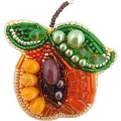 Kralenborduurpakket BP-233 broche Crystal Art Apricot Moma PN-0215570