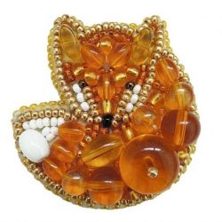 Kralenborduurpakket BP-241 broche Crystal Art Fox Moma PN-0215574