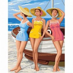 Borduurstramien strand meisjes Royal Paris 9880132-00230