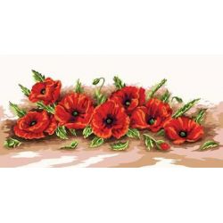 Borduurstramien Papavers Royal Paris 9880138-00010
