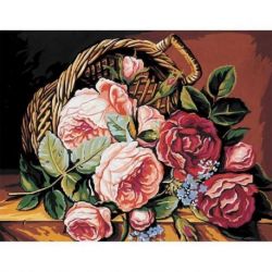 Borduurstramien mand met rozen Royal Paris 9880142-00148