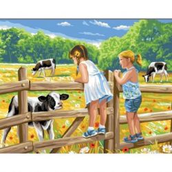 Borduurstramien kinderen op een hek Royal Paris 9880142-00545