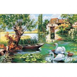 Borduurstramien watermolen Royal Paris 9880146-00052