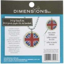 Borduurpakket Ronde hanger klein-Union Jack Dimensions 72-75240
