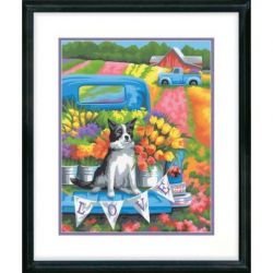 Schilderen op nummer flower power dog Dimensions PN-0190684