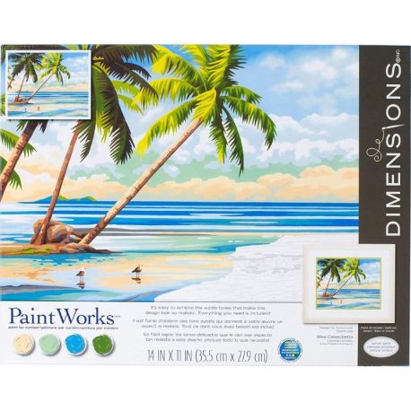 Schilderen op nummer pakket tropical view Dimensions 73-91744
