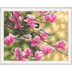 Schilderen op nummer Chickadees and Magnolias Dimensions 73-91735