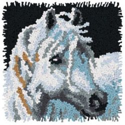 Smyrna Knoopkussen White horse Dimensions 72-75200