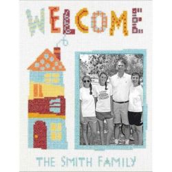 Borduurpakket Fotolijst Welcome home Dimensions 70-35349