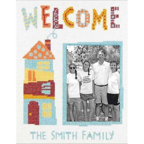 Borduurpakket Fotolijst Welcome home Dimensions 70-35349