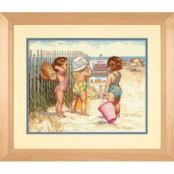 Borduurpakket Beach babies Dimensions 35216